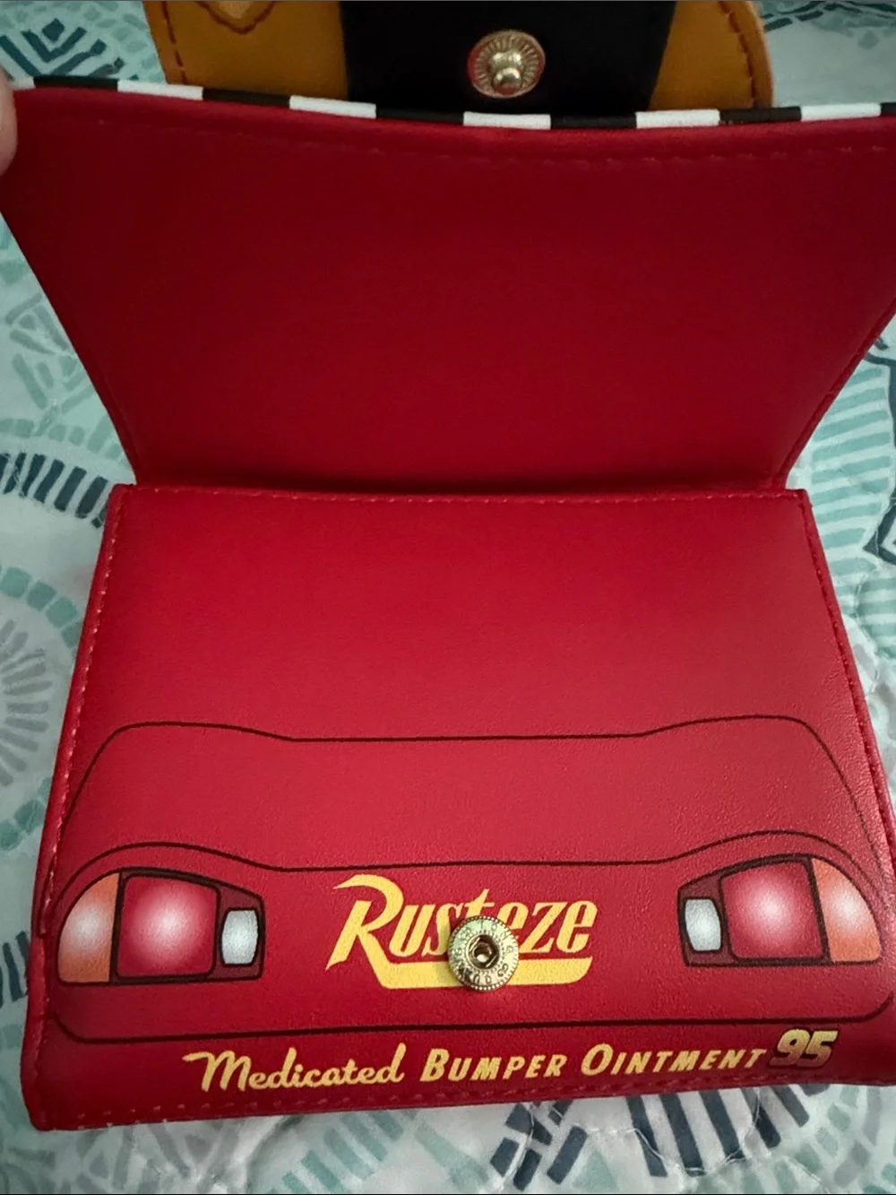 SET Loungefly Disney Pixar Cars Lightning McQueen Light-Up Backpack & Wallet NWT